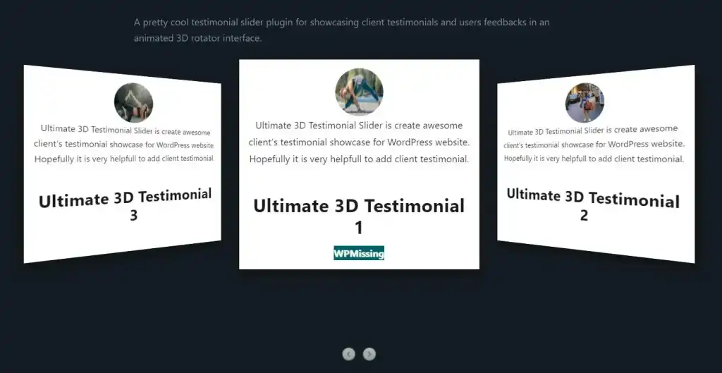 WordPress 3D Testimonial Slider Plugin