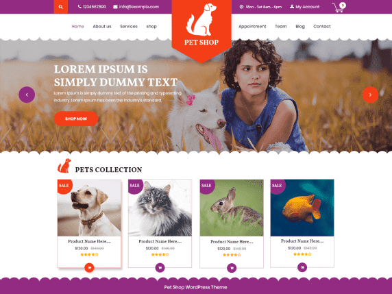 Simple WordPress Theme For Pets – VW Pet Shop